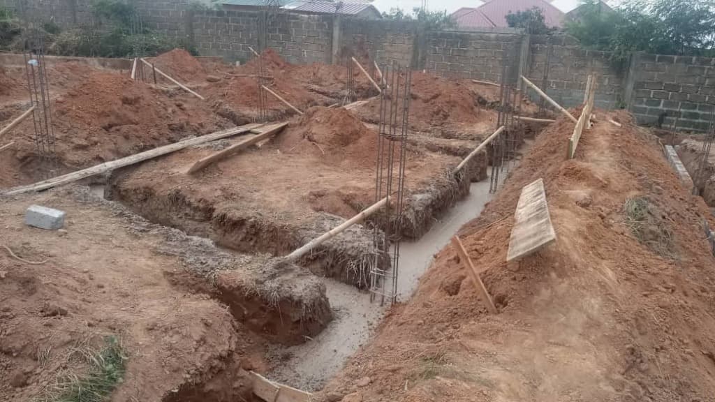 Foundation Trenching & Column Rebar Installation